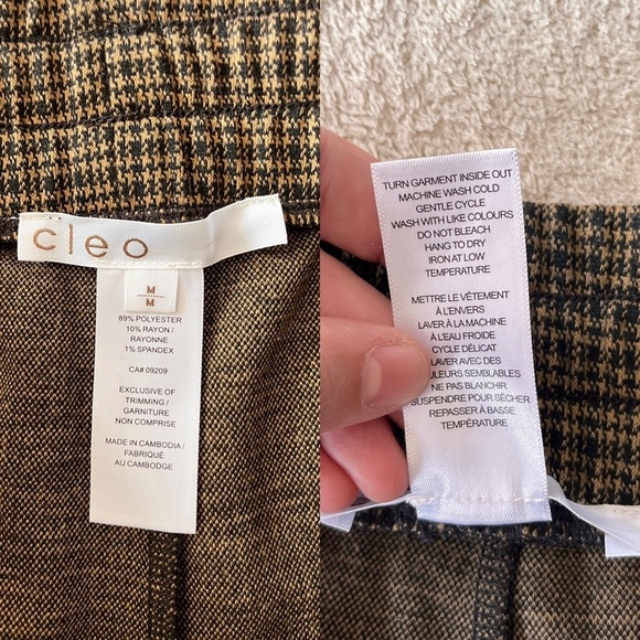 Cleo Houndstooth Slim Trousers with Drawstring Waist  M - Picture 8 of 9